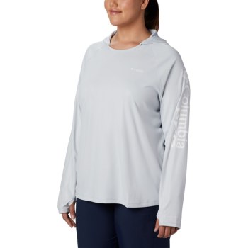 Columbia PFG Tidal Deflector Plus Size, Sudaderas Con Capucha Grises Para Mujer | 024685-OGK